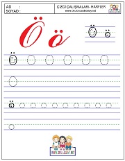 p harfi çizgi çalışması